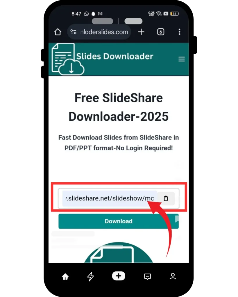 SlideShare Downloader - Quick Download in PDF/PPT/ZIP 5 Paste Slideshare URL